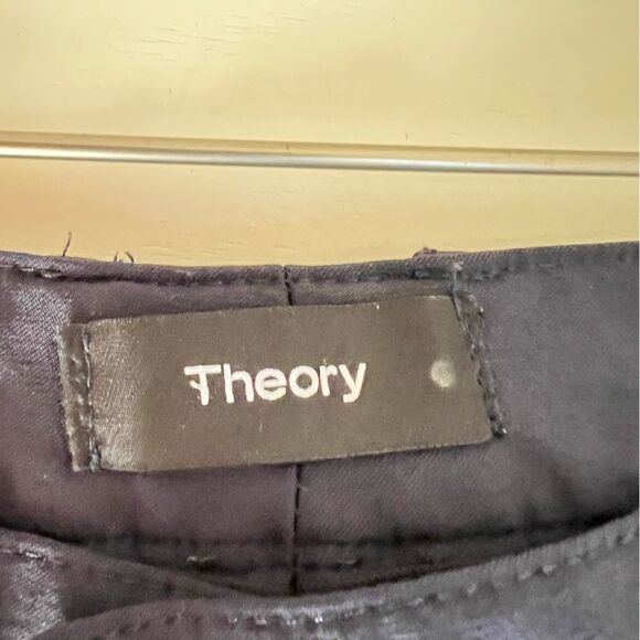 Theory Pants Flex Flat Front Performance Chino Pants Navy Blue Size 30 - Picture 5 of 9
